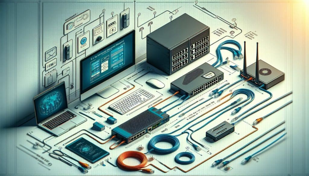 Equipos de red y diagrama de conexiones.