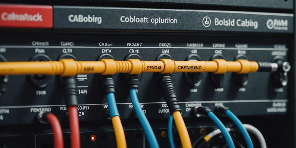 Diagram showing structured cabling components and connections